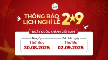 Thông báo nghỉ lễ Quốc khánh 2/9 năm 2025