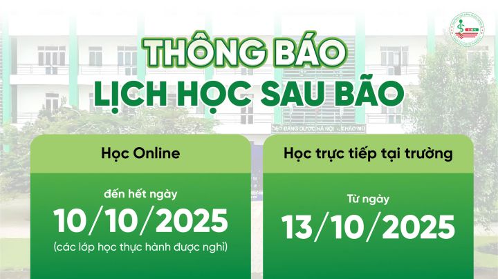Thông báo lịch học bù sau bão số 11