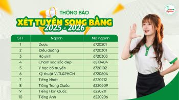 Thông báo về việc xét tuyển học cùng lúc hai chương trình (song bằng) năm học 2025 - 2026