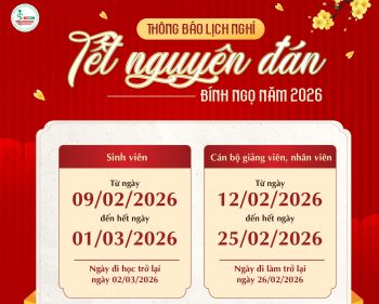 Thông báo nghỉ Tết Nguyên đán Bính Ngọ năm 2026