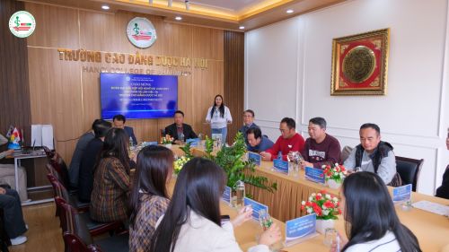 Trường Cao đẳng Dược Hà Nội đón tiếp và làm việc với đoàn đại biểu Hiệp hội nghề Đài Loan IMVT