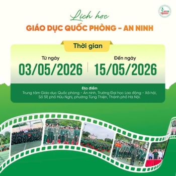 Thông báo kế hoạch học môn Giáo dục Quốc phòng & An ninh