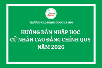 Hướng dẫn nhập học cử nhân Cao đẳng chính quy năm 2026