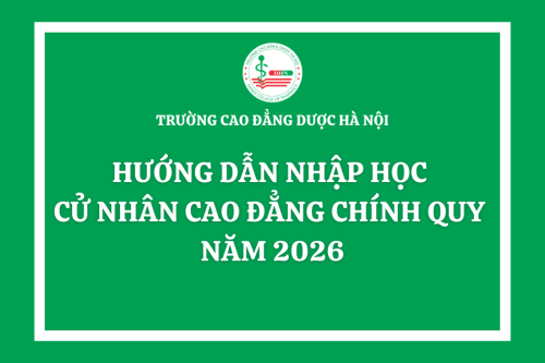 Hướng dẫn nhập học cử nhân Cao đẳng chính quy năm 2026
