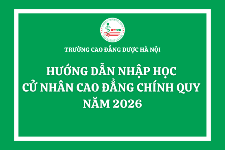 Hướng dẫn nhập học cử nhân Cao đẳng chính quy năm 2026