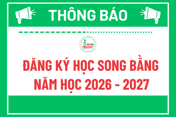 Thông báo đăng ký học song bằng năm học 2026 - 2027