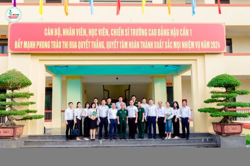 Trường Cao đẳng Dược Hà Nội thăm quan và làm việc tại Trường Cao đẳng Hậu cần 1, Tổng cục Hậu cần