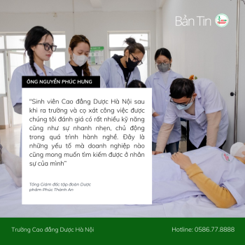 Doanh nghiệp nói gì về sinh viên Cao đẳng Dược Hà Nội
