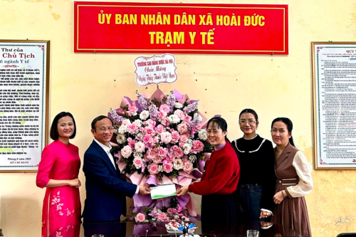 Trường Cao đẳng Dược Hà Nội hợp tác với Trạm y tế xã Hoài Đức nâng cao đào tạo thực hành