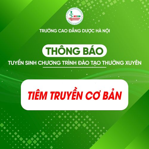 Thông báo tổ chức đào tạo thường xuyên chương trình tiêm truyền cơ bản