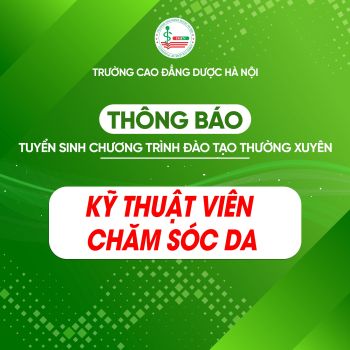 Thông báo tổ chức đào tạo thường xuyên Kỹ thuật viên Chăm sóc da