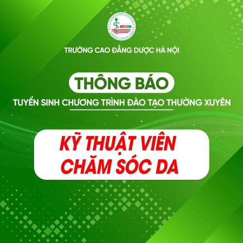 Thông báo tổ chức đào tạo thường xuyên Kỹ thuật viên Chăm sóc da