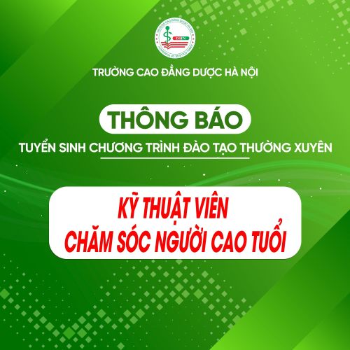 Thông báo tổ chức đào tạo thường xuyên Kỹ thuật viên chăm sóc người cao tuổi