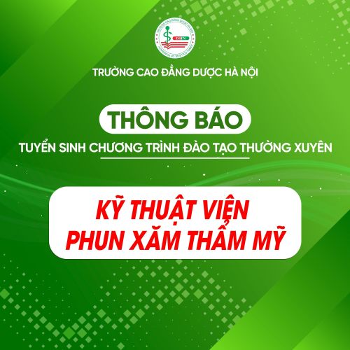 Thông báo tổ chức đào tạo thường xuyên Kỹ thuật viên phun xăm thẩm mỹ