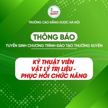 Thông báo tổ chức đào tạo thường xuyên Kỹ thuật viên Vật lý trị liệu - Phục hồi chức năng