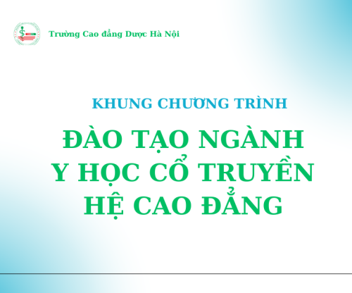Khung chương trình đào tạo cao đẳng Y học cổ truyền